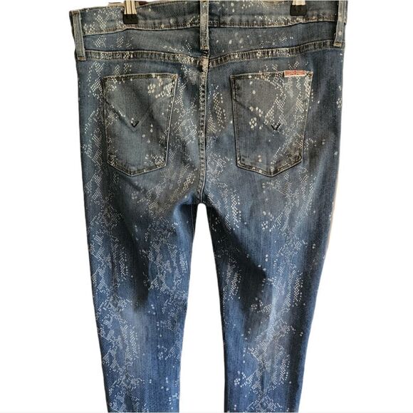 Hudson Nico Super Skinny Jeans with White Design - Picture 5 of 12
